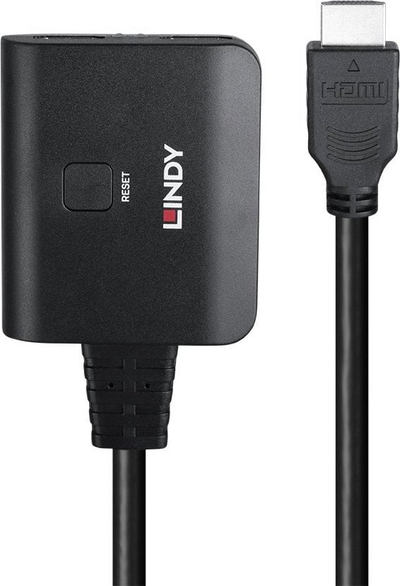 Kabllo HDMI Lindy, 2 porta, 4K60, 500mm, i zi