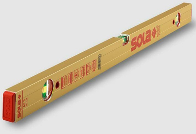 Nivel alumini Sola AZ 3, 100cm, me 2 fluska vertikale, i verdhë