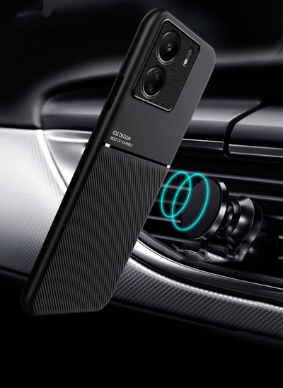 Mbulesë telefoni Noble për Xiaomi Redmi 13C, magnetike, kundër goditjeve, e kuqe