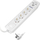 Zgjatues me mbrojtje 4 presa Schuko, 3m, 2xUSB, i bardhë