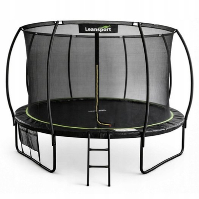 Градинарски трамплин Leansport Garden, 427 cm 14FT, внатрешна мрежа, црно-зелен