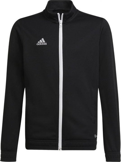 Bluzë sportive Adidas Entrada 22 Track Jr H57520, për kalamaj, me zinxhir, e zezë