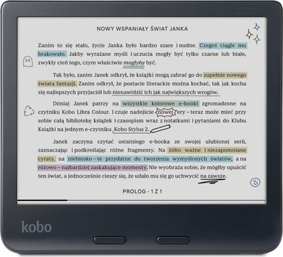 Kobo Libra Colour eReader, 7" E Ink Kaleido 3 Дисплеј, 32GB, Црн
