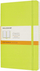 Fletore Moleskine Classic me kapak të butë, e madhe 13 x 21 cm, me vija, jeshile limoni
