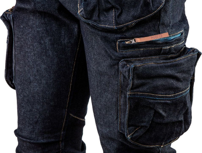 Pantallona pune Neo Work 5-pocket Denim, XXL, blu