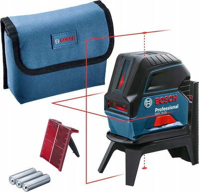 Nivel lazer kryq Bosch GCL 2-15, rreze 15 m, dritë e kuqe