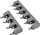 Закачалка за алат AWTools Tool Hanger, 5 држачи, 6 куки, сива