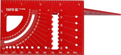 Vizore këndore Yato YT-70796, alumin, 45° 90°, e kuqe