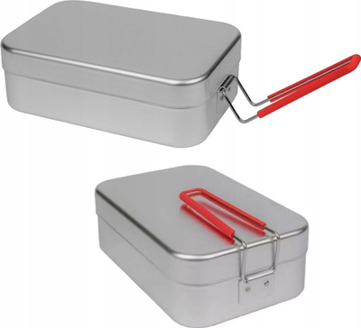 Сад за кампување Trangia Mess Tin Large, алуминиум, црвена рачка