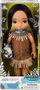 Kukull Disney Animators Alice, 39cm, me mace lodër, fustan blu e bardhë
