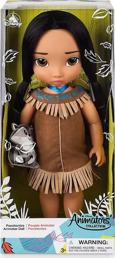 Kukull Disney Animators Alice, 39cm, me mace lodër, fustan blu e bardhë