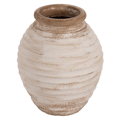 Vazo dyshemeje Pydna Φ25x30Hcm (HM7939), bardhë/ bezhë