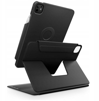 Futrollë magnetike UNIQ Rovus Snapmount për iPad Pro 11 M4, që çahet më vete, rrotullim 360°, gri
