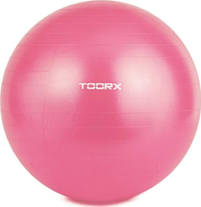 Топка за вежбање Toorx, 55-75 cm, за функционален тренинг, повеќебојна