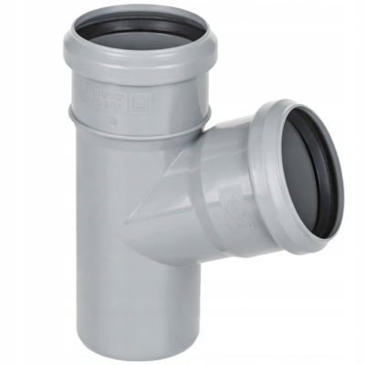 Tee kanalizimi Sewer FI 75 75 67°, PP, gri