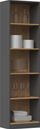 Raft librash Topeshop SHELF R50, 5 rafte, material druri, antracit dhe lisi artisan