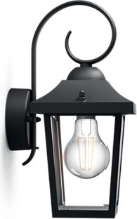 Llambë muri e jashtme Philips Buzzard, 60W, e zezë