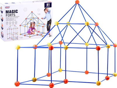 Set ndërtimi Beinzo Magic Forts, 81 pjesë, për kalama 3+, shumëngjyrësh