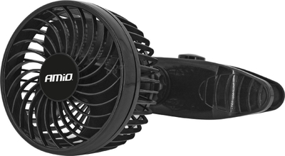 Ventilator për makinë AMiO Car Fan, 24V, me kapëse, i zi