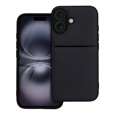 Mbrojtëse telefoni Forcell Noble për iPhone 16, e butë, që s’rrëshqet nga dora, e zezë