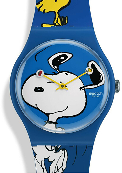 Orë për djem Swatch Peanuts Hee Hee Hee, e kaltër