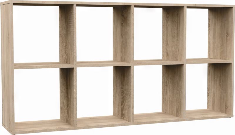 Raft libri Malax 2X4, me ndarje të hapura, sonoma oak