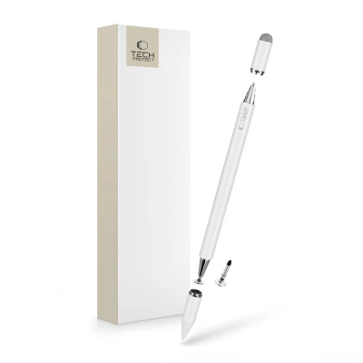 Laps stylus Tech-Protect USP200 3-TIP për tablet e telefon, i bardhë
