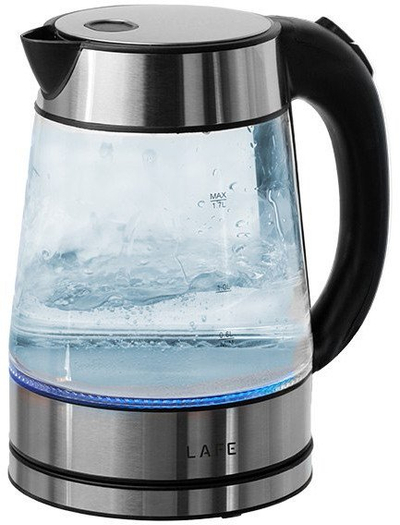 Çajnik elektrik Lafe Essential Glass, 2200W, 1.7L, i zi