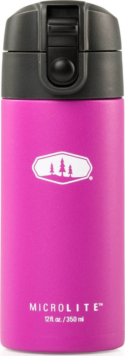 Termos GSI Outdoors Microlite 350 Flip, 350ml, çelik inoks, rozë fuchsia