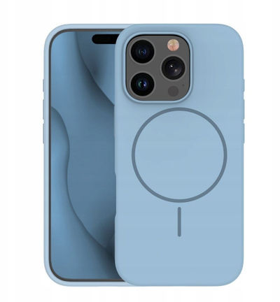 Futrollë TFO Silicone Thin Mag për iPhone 16 Pro Max 6.9", silikoni, MagSafe, blu e çelët