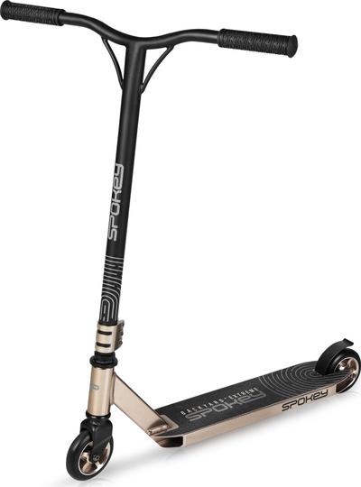 Trotinet freestyle Spokey Backyard Extreme, skelet metalik, fren mbrapa, i zi me ari