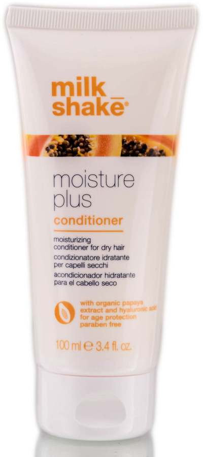 Balsam flokësh Milk Shake Moisture Plus, hidratues për flokë të thatë, 100 ml, i bardhë