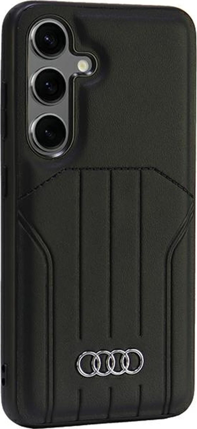 Kapak telefoni Audi Synthetic Leather MagSafe, për Samsung S24 S921, hard case, i zi