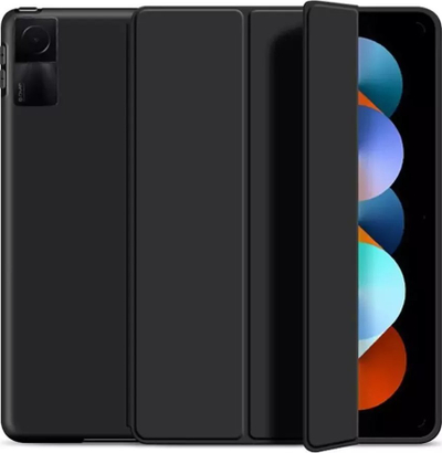 Куферче за таблет Tech-Protect SmartCase за Xiaomi Redmi Pad 10.6", функција smart wake up sleep, преклопување со држач, црно