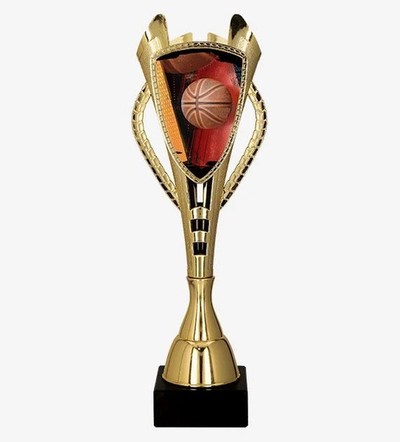Kupë basketbolli plastike Plastic Gold Cup 7243/BAS-C, 40.5cm, në formë trofeu, ngjyrë ari