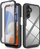 Mbrojtëse telefoni Defender 360 për Samsung Galaxy A15 4G 5G, 2 në 1, transparente, e zezë
