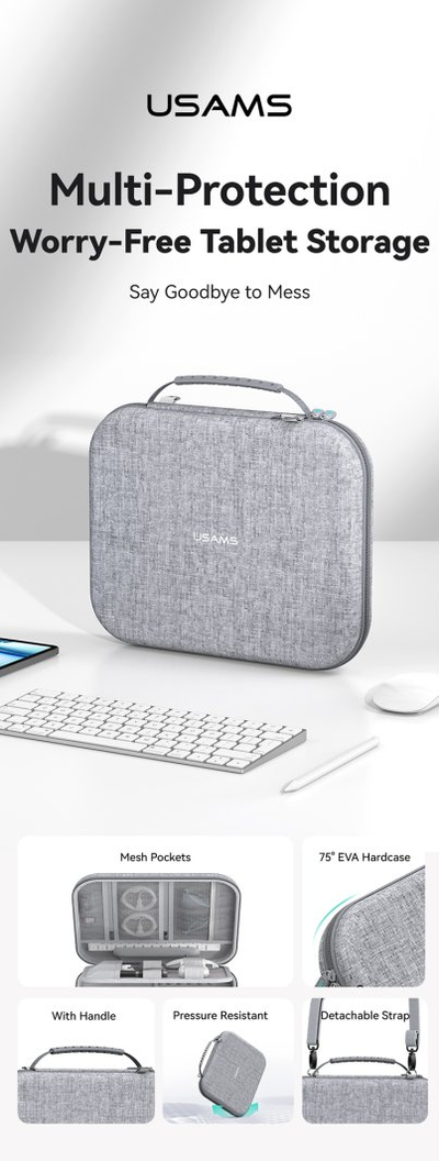 Këllëf mbrojtës USAMS JX Series, 14.6", i hirtë
