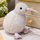 Lodër pellushi LEAN Toys Kiwi, 17cm, përqafues, e bardhë