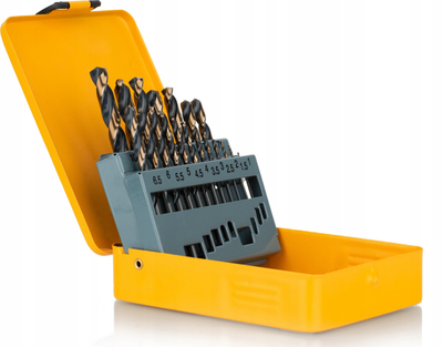 Set gërrmuesish metali Smart Drill SM-11-KPL19, HSS, 19 copa, në kasetë