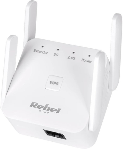 Përforcues Wi Fi Rebel Dual Band, 300Mbps, 867Mbps, i bardhë