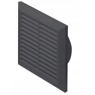 Grilë ventilimi Awenta, 170x170mm, rrjetë kundër insekteve, grafit