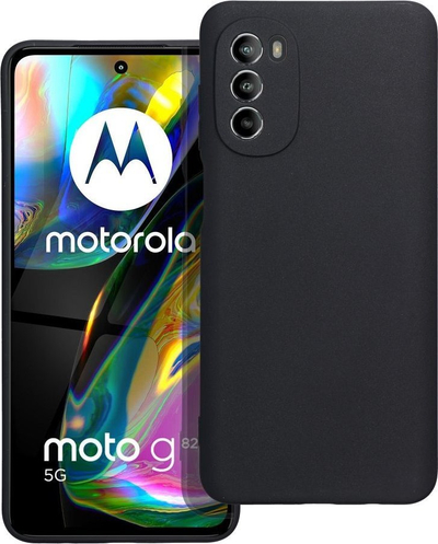 Mbulesë telefoni Matt Case për Motorola Moto G82, TPU fleksibël, kundër rrëshqitjes, e zezë