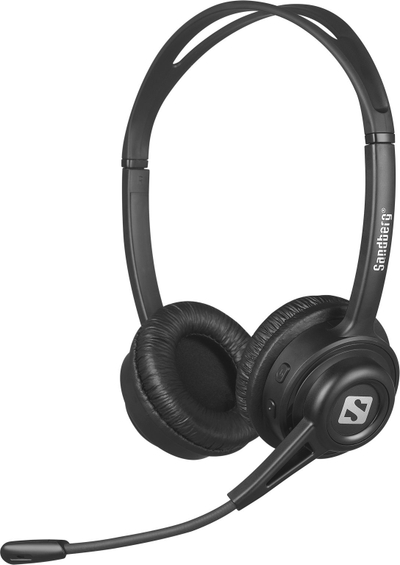Kufje pa tela Sandberg Wireless Call Headset, Bluetooth, me mikrofon, të zeza