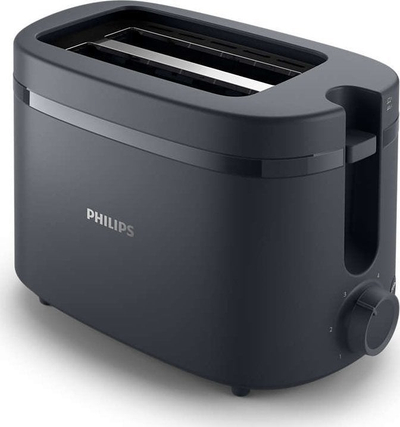 Toster Philips Essentials Collection 1000 Series, 6 shkallë pjekje, vrima të gjera, gri e errët