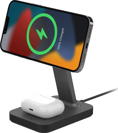 Karikues wireless Zagg Mophie Snap+, 15W, për dy pajisje, i zi