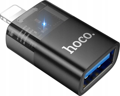 Adapter OTG Hoco UA36, Lightning në USB A, i zi