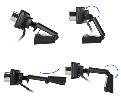 Webcam Duxo USB, 1080P Full HD, me mikrofon, ngjyrë e zezë