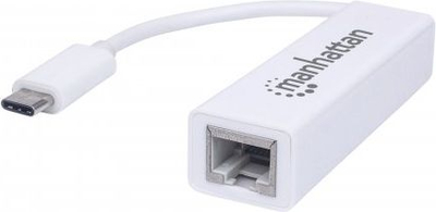 Adapter USB C në Gigabit Ethernet Manhattan 507585, 2 Gbps, i bardhë