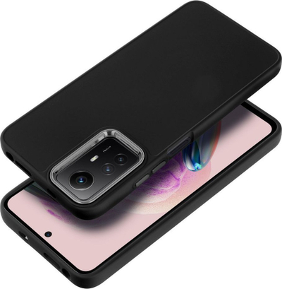 Mbulesë telefoni Frame për Xiaomi Redmi Note 12S, gomë TPU e butë, me mbrojtje kamere, e zezë
