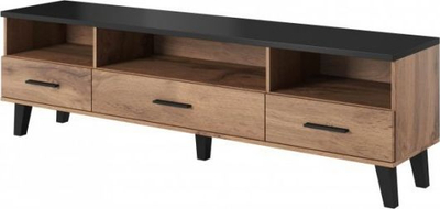 Kredencë TV Cama Meble, chipboard, 180x40x53cm, kafe me të zezë